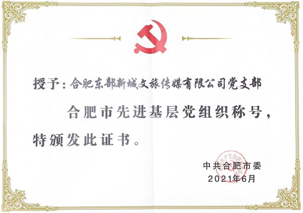 公司黨支部榮獲合肥市先進(jìn)基層黨組織稱(chēng)號(hào)